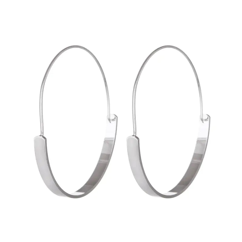 Korean Vintage Chic Circle Hoop Earrings for Women